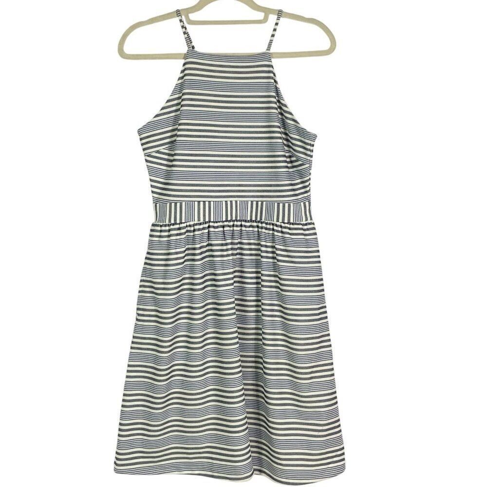 NWOT Banana Republic Factory Striped A-line Dress, size 4, poly/cotton/spandex